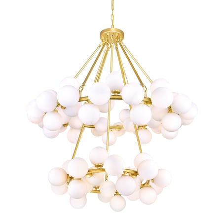 Cwi Lighting Arya 70 Light Chandelier With Satin Gold Finish 1020P39-70-602